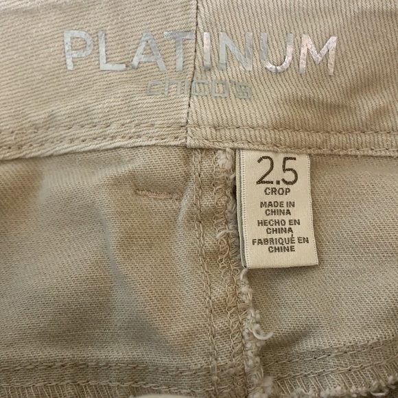 Platinum Chico’s 2.5 khaki crops - Picture 3 of 4